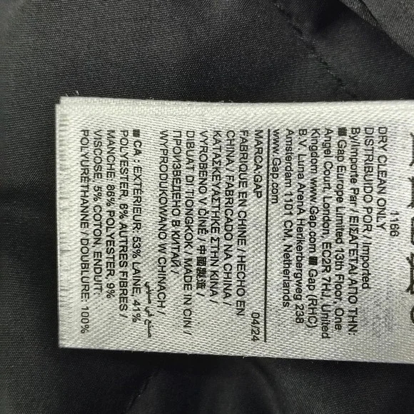 GAP Varsity Classic G 1969 Black Wool Leather Sleeve Letterman Jacket Mens M - Picture 9 of 15